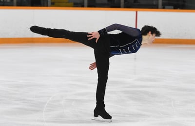 Antonio Monaco, son of Dr. Robert Monaco, practices his figure skating. - Courtesy photos